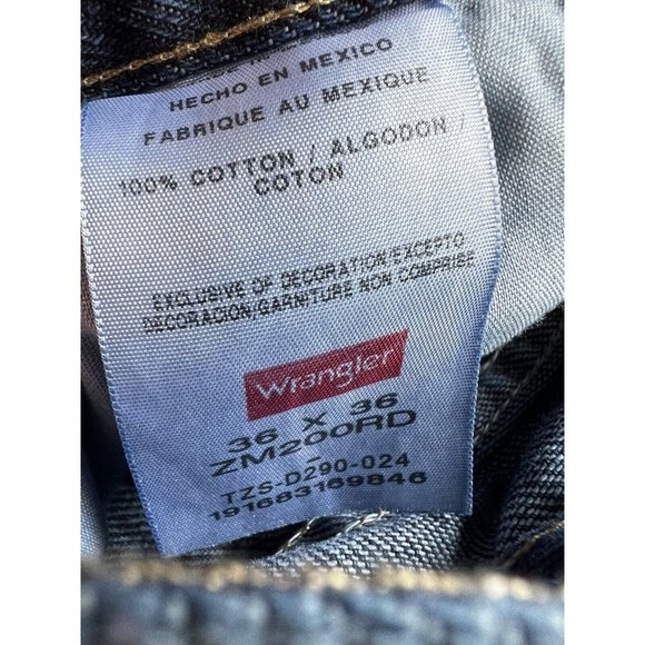 WRANGLER AUTHENTICS MENS JEANS ( NEW ) 36 X 36 ZM200RD Dark Blue - Picture 7 of 7